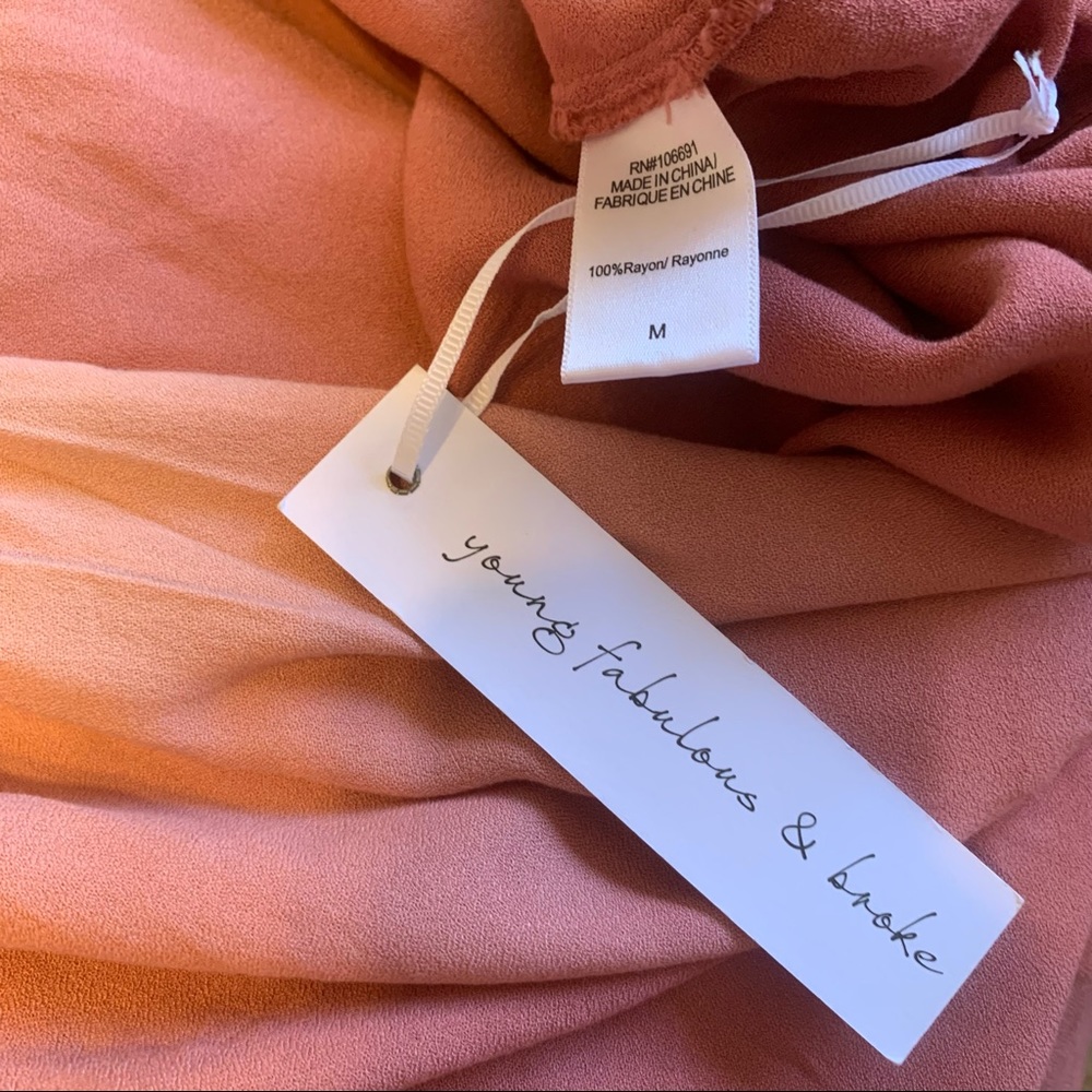 NWT Young Fabulous & Broke Carmen Front Tie Top, Size M - Picture 6 of 6